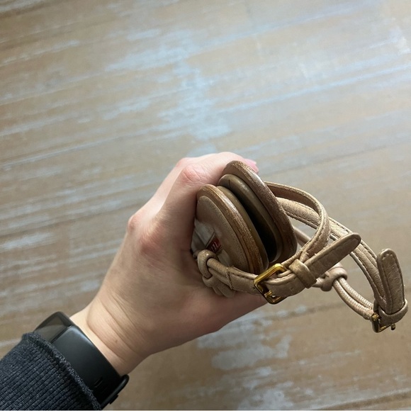 Prada Knotted Leather Sandals Boho Gladiator Preppy Casual Tan Western Womens 6 - Picture 2 of 10